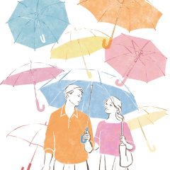 よければ一緒の傘で